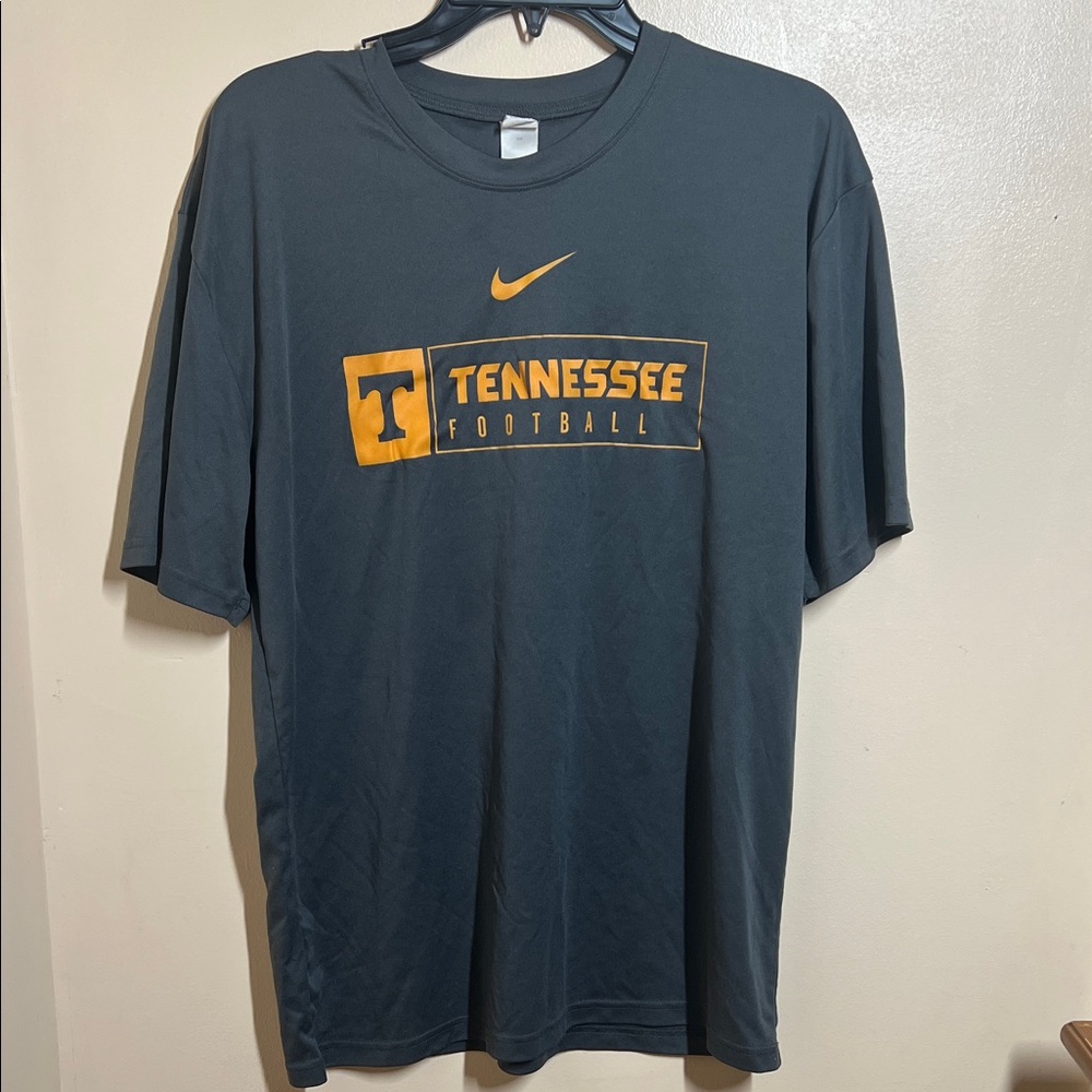 Nike Gray Tennessee Football Tee with Orange Logo